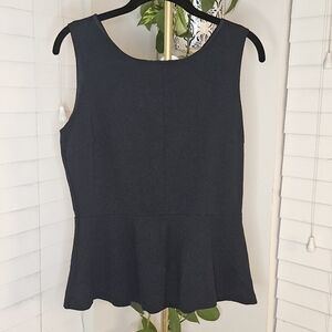 Banana Republic Black Peplum Tank Top